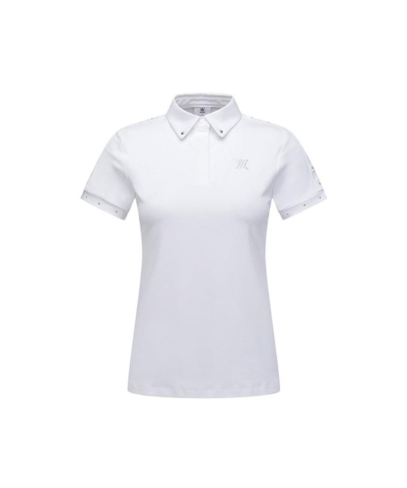 white t shirt with collar for girl