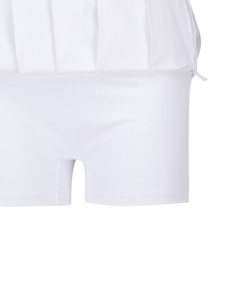 Anew Golf Women's Logo Band Point Pleats Skirt - White