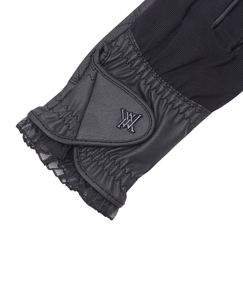 Women's Mesh Lace Glove (PAIR) - Black