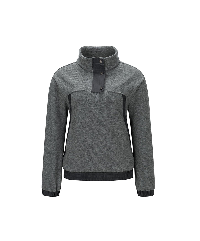 ANEW Golf Women's Half Zip-Up  Long sleeves T Shirt - Gray