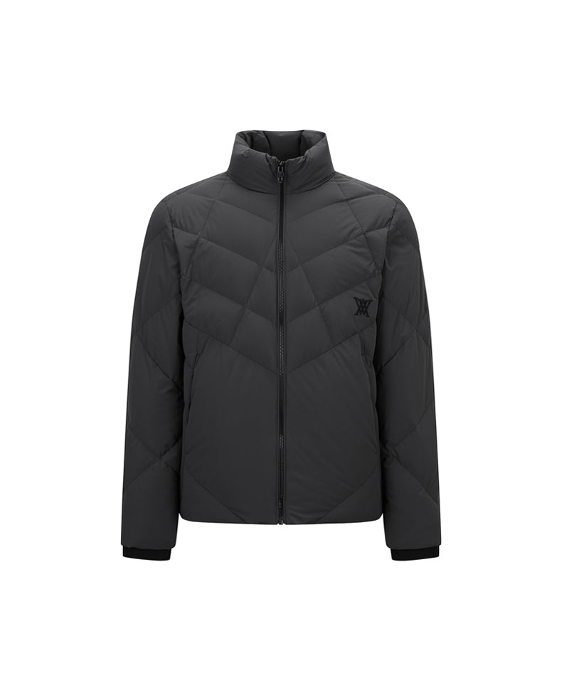 ANEW Golf Men's Diagonal Incision Point Down Jacket - Dark Gray