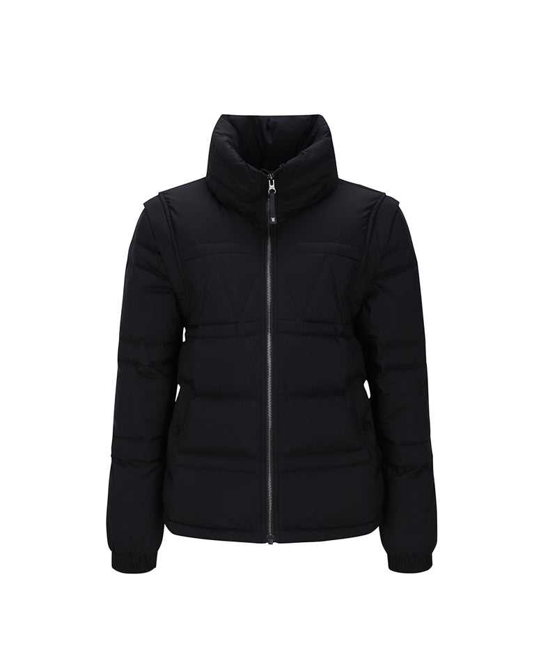 ANEW Golf Women's Sleeve Detachable Down Jacket - Black