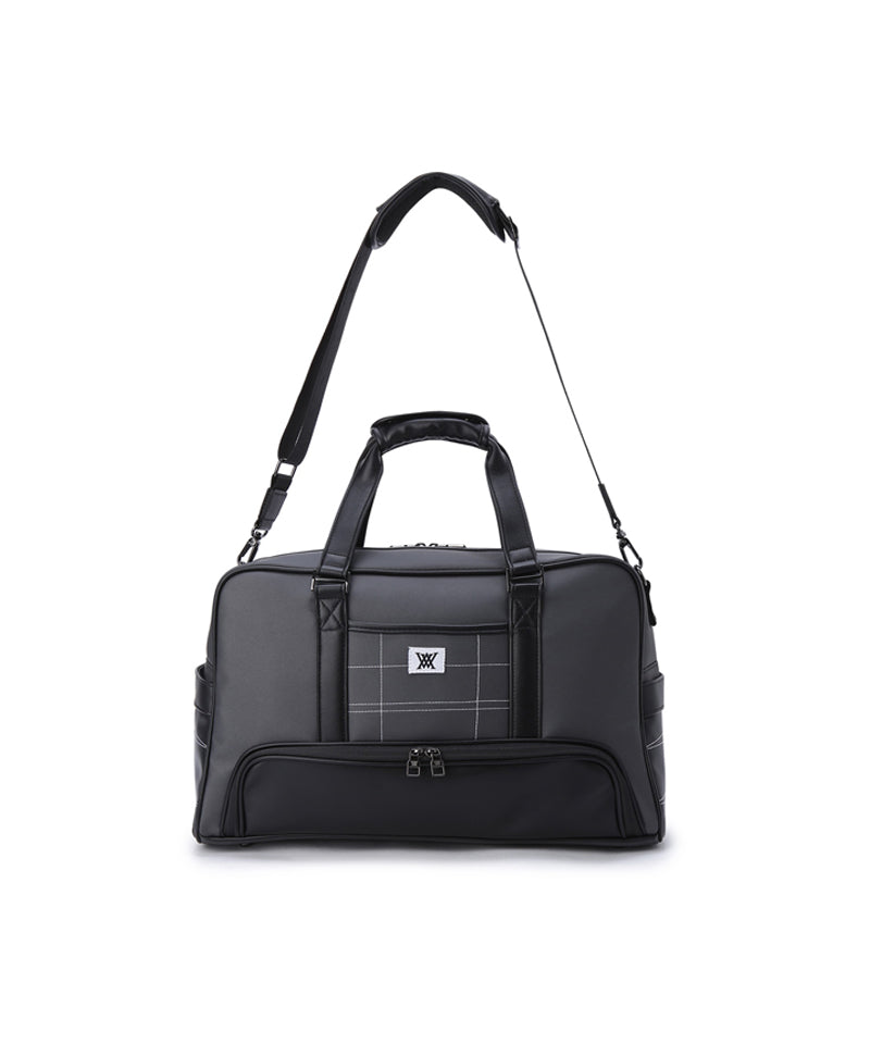 Double Logo Boston Bag - Black