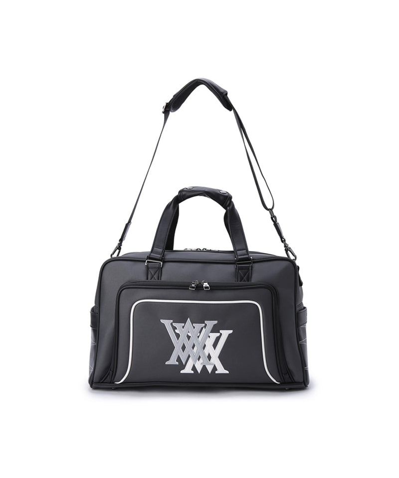 Double Logo Boston Bag - Black