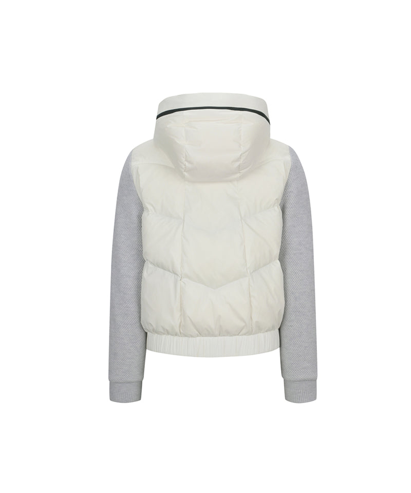 ANEW Golf Women's Hybrid Incision Down Jacket - Ivory