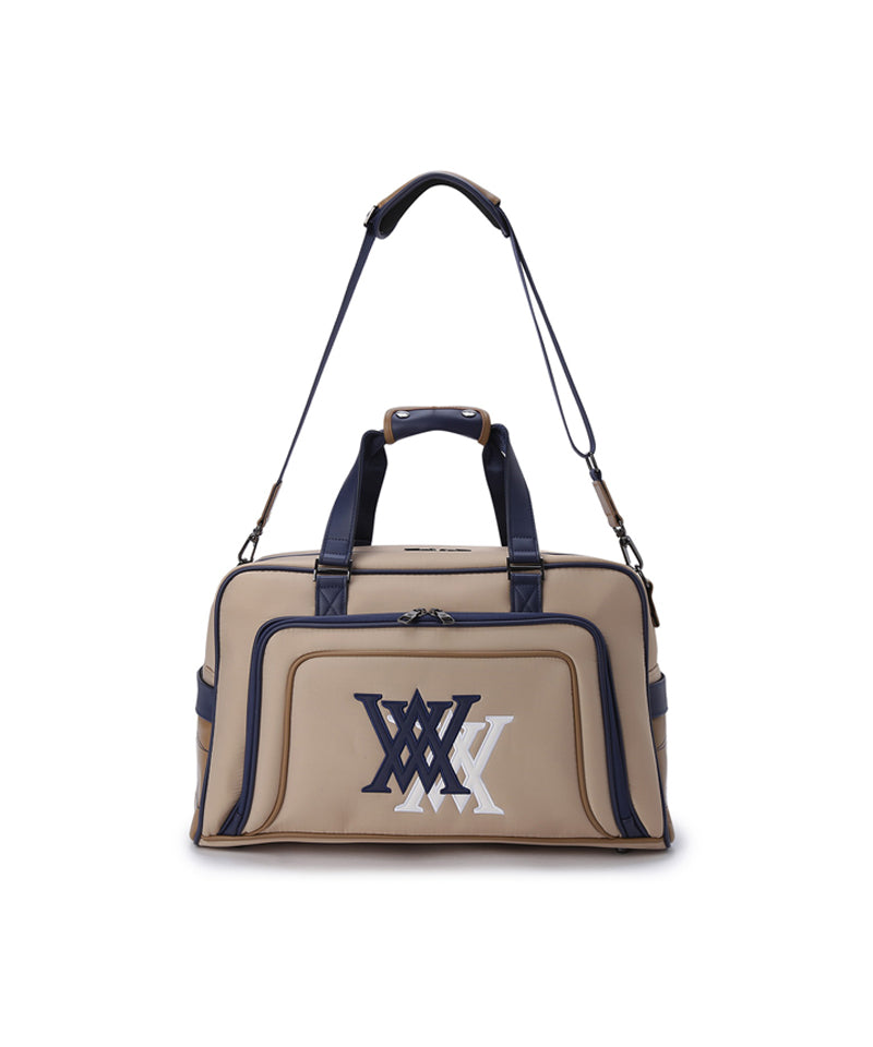 Double Logo Boston Bag - Beige