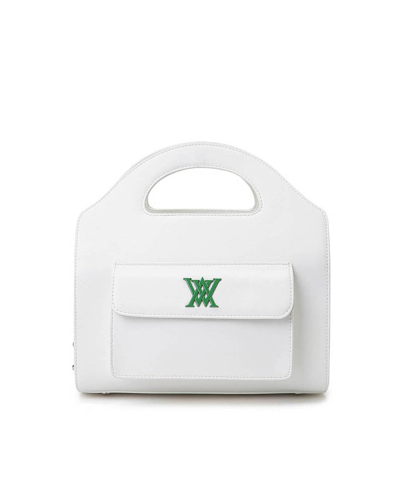 Mini Front Pocket Tote Bag - White