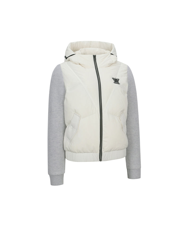 ANEW Golf Women's Hybrid Incision Down Jacket - Ivory