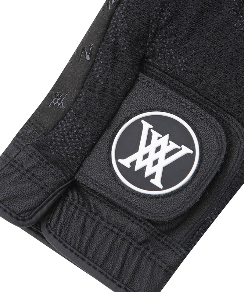 ANEW GOLF Men's Logo Point Mesh Gloves (Left Hand) - Black