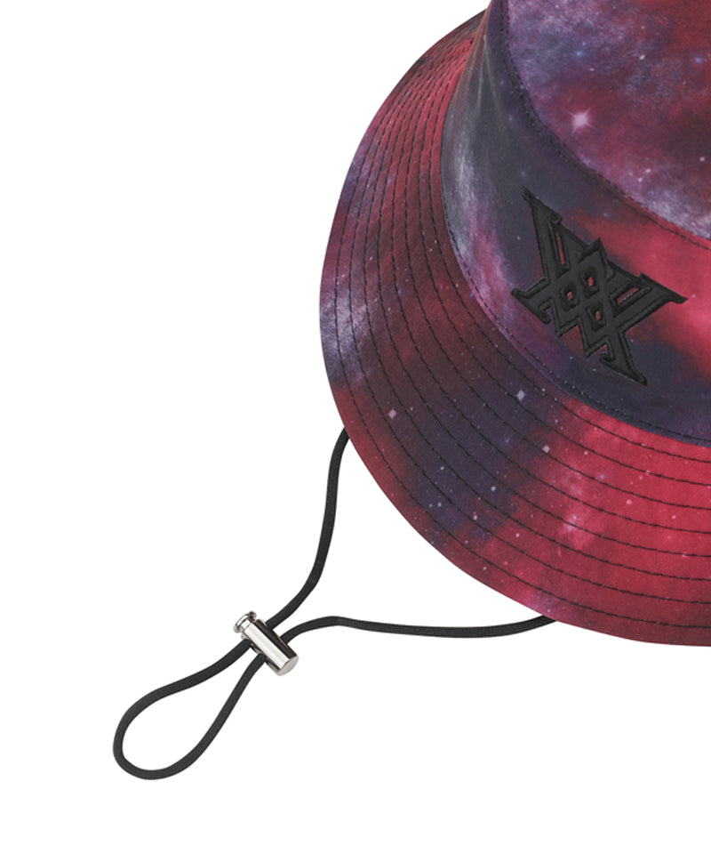 Uni Galaxy Pattern Reversible Bucket Hat -  Black