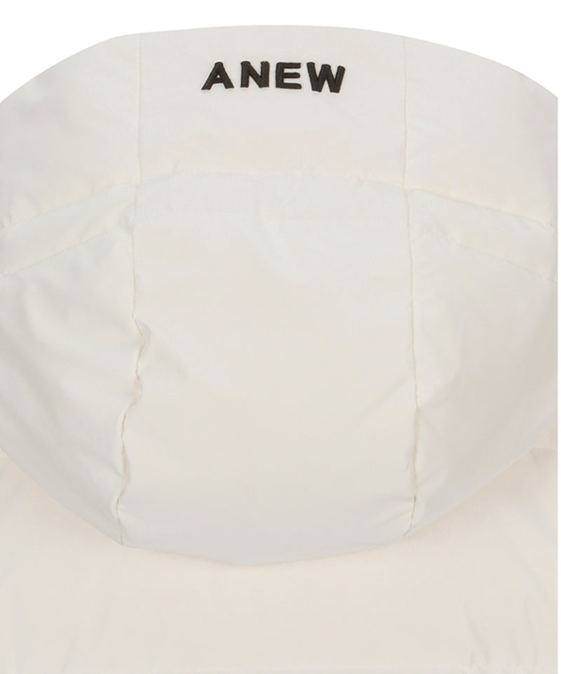 ANEW Golf Women's Pocket Point Hoody Down Jacket - Ivory