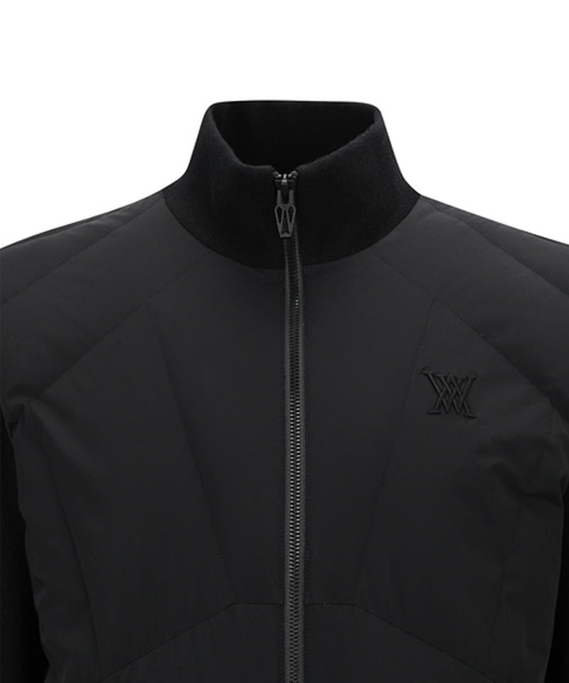 ANEW Golf Men's Diagonal Incision Hybrid Down Jacket - Black