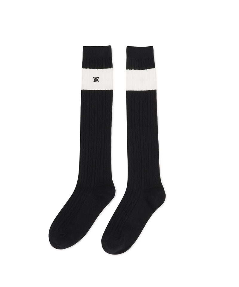 ANEW Golf Women Knitted Knee Socks - Black