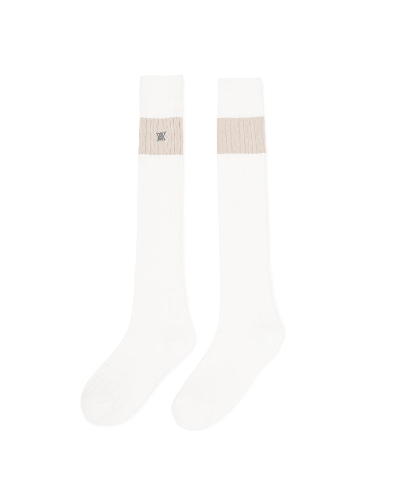 ANEW Golf Women Knitted Knee Socks - Ivory