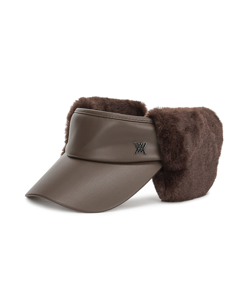 ANEW Golf Women Widen Fur Visor - Brown