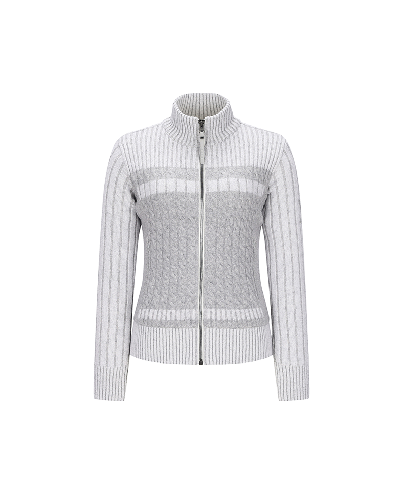 ANEW Golf Women Two Tone Wind Block Zip-up Cardigan - Ivory