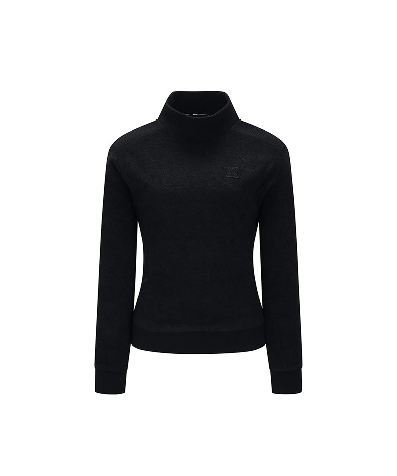 ANEW Golf Women Boucle Half Neck L/TS - Black