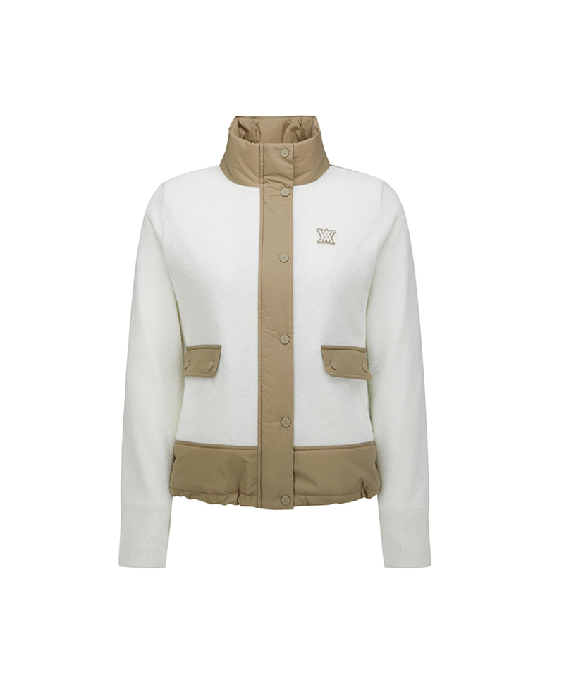 ANEW Golf Women's Knit Hybrid Down Jacket - Ivory