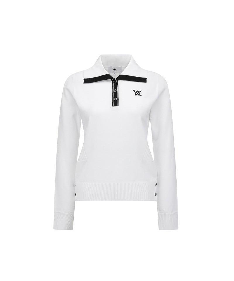 ANEW Golf Women's SP Collar Point Sweater - White