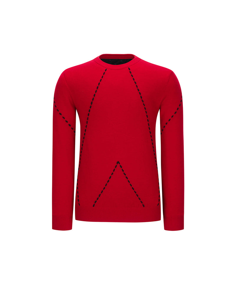 ANEW Golf Men's Handle Chain Embroidery Pullover - Red