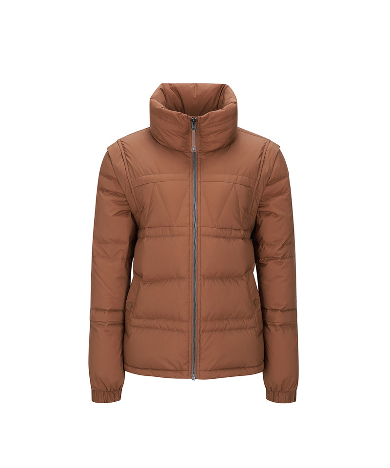 ANEW Golf Women's Sleeve Detachable Down Jacket - Camel