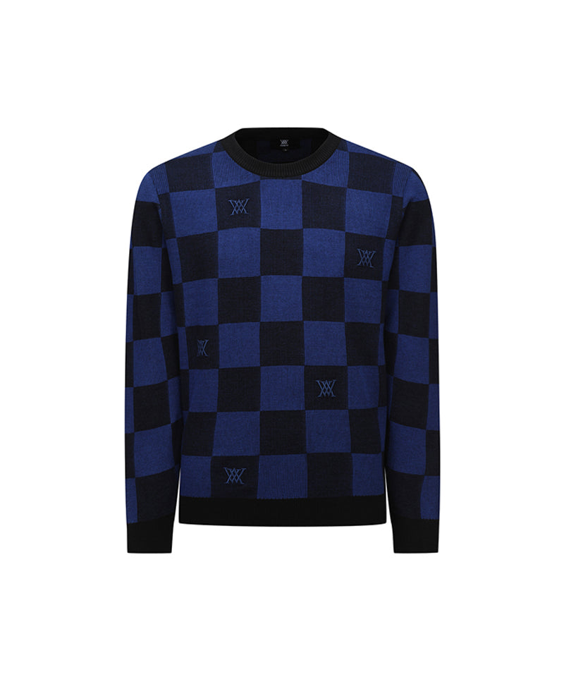 Men's Check Board Pullover - Royal Blue