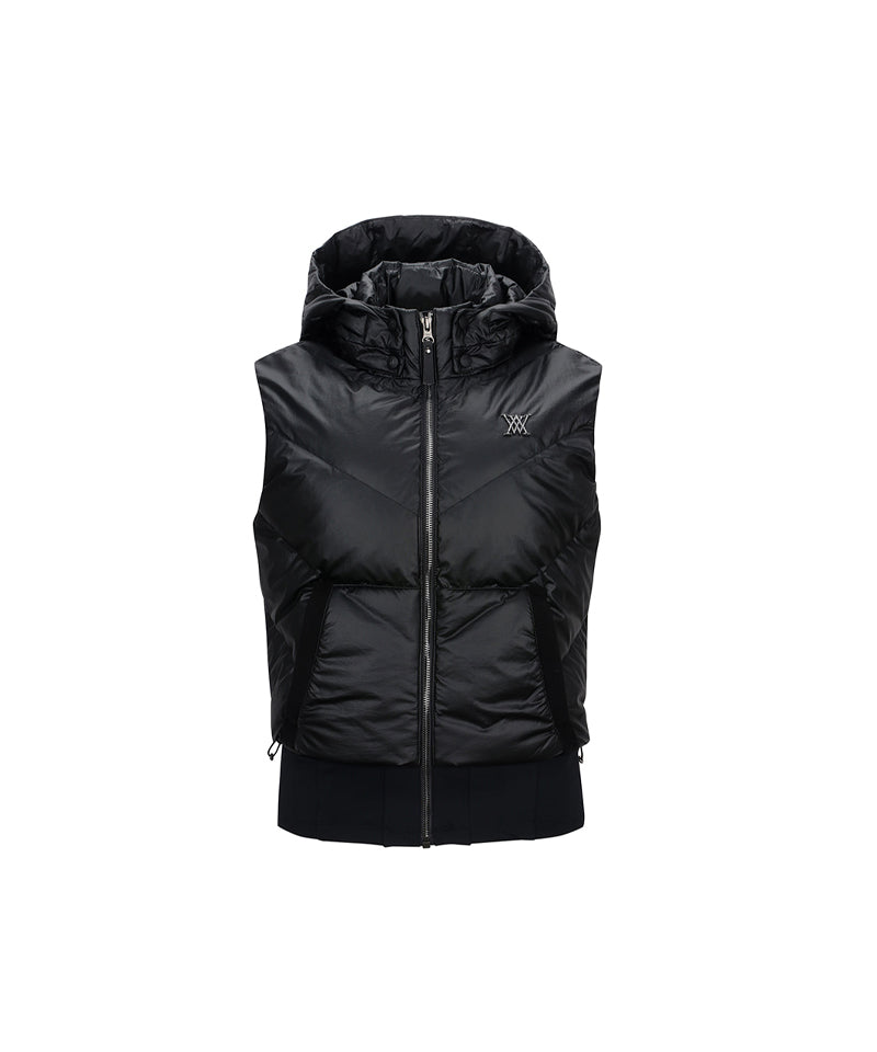 ANEW GOLF Women's Hoody Down Vest - Black