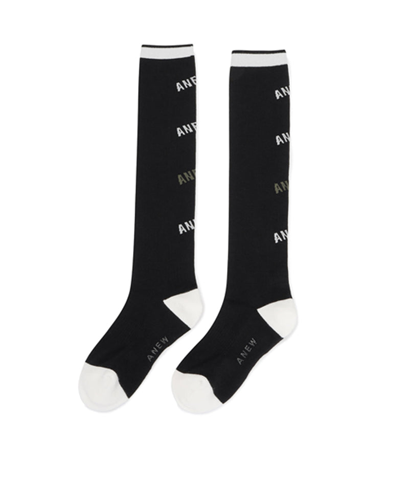 Women's Repeated Knee Socks - Black