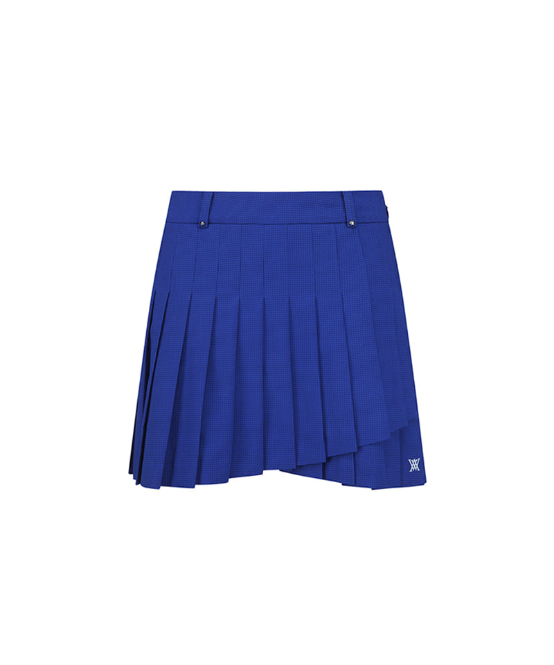 Women's Double Layer Pleats Skirt - Royal Blue