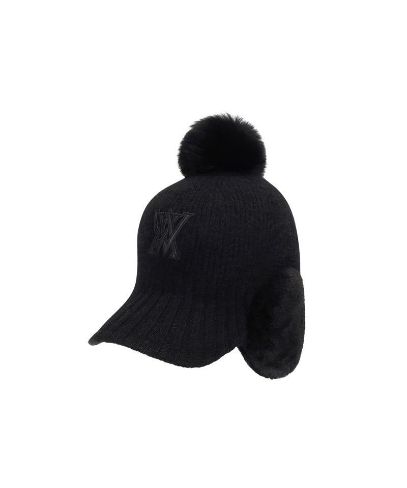 ANEW GOLF Women's New Angora Knit Ballcap - Black