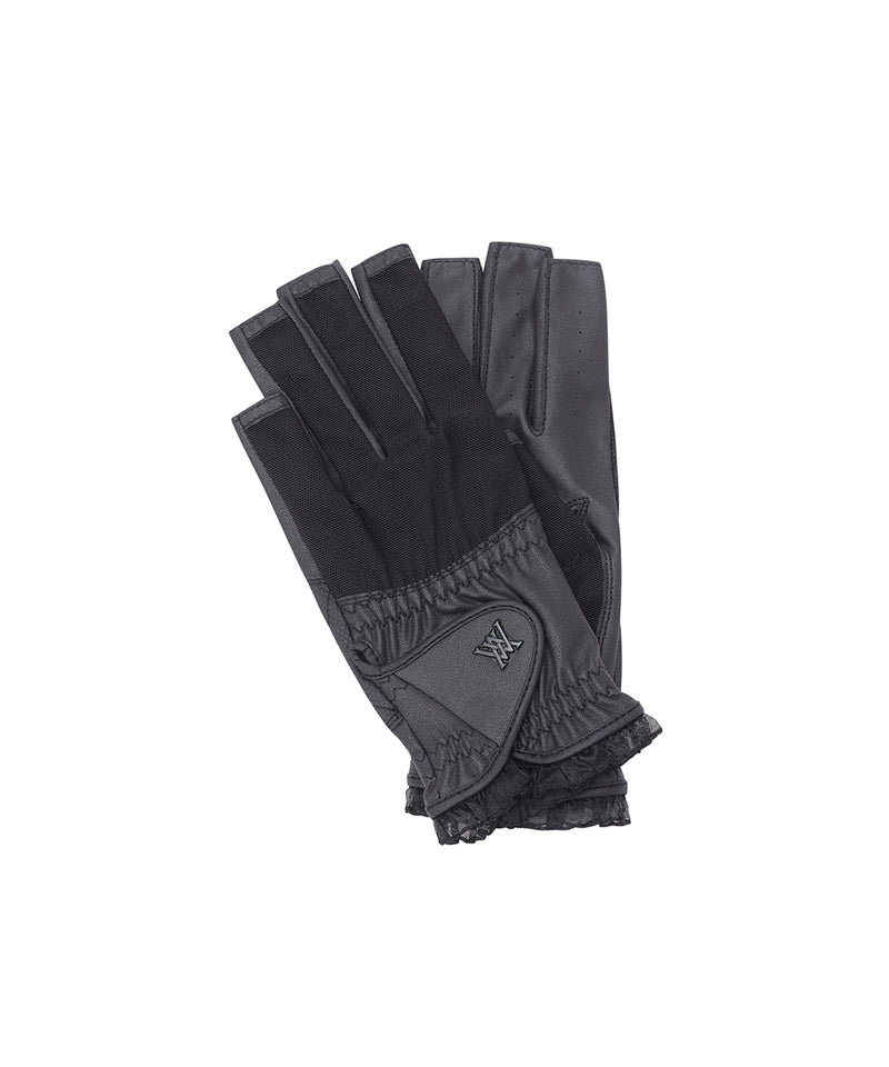 Women's Mesh Lace Glove (PAIR) - Black