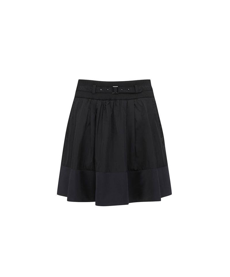 Women's Band Point Balloon Skirt - Black