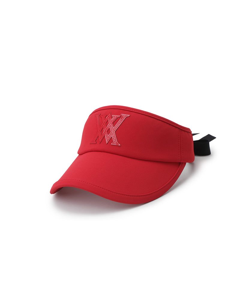 Women's Essential Ribbon Tie Visor - Red