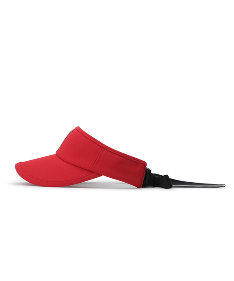 Women's Essential Ribbon Tie Visor - Red