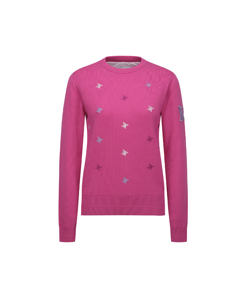 ANEW Golf Women's Logo Pattern Wind Block Pullover - Pink