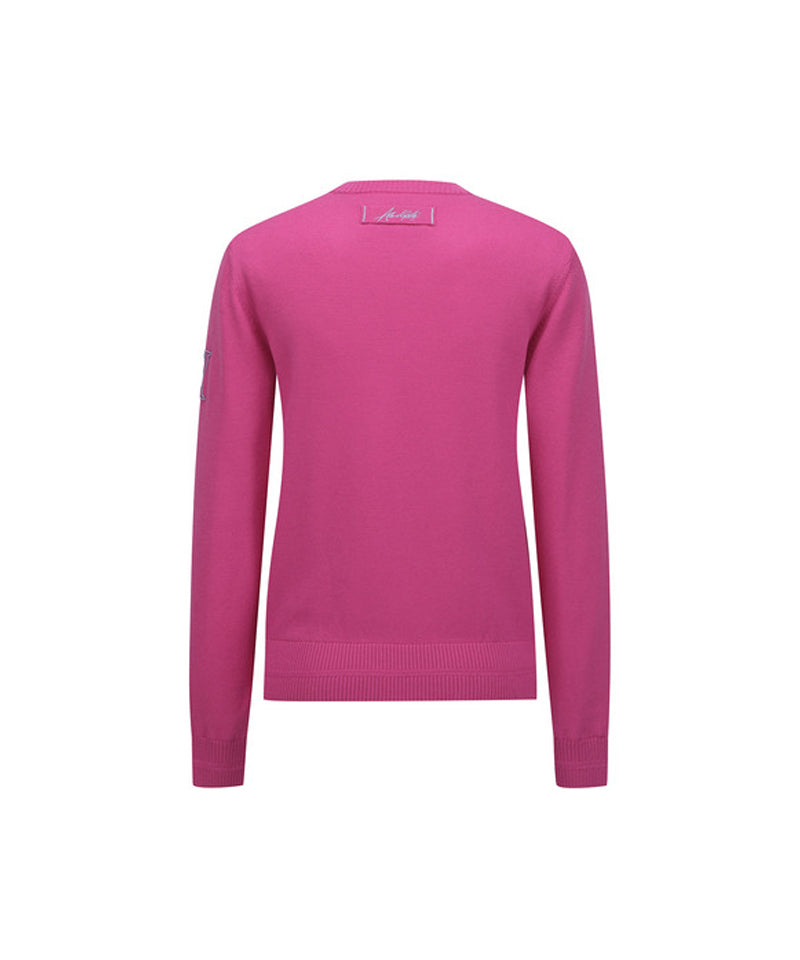 ANEW Golf Women's Logo Pattern Wind Block Pullover - Pink