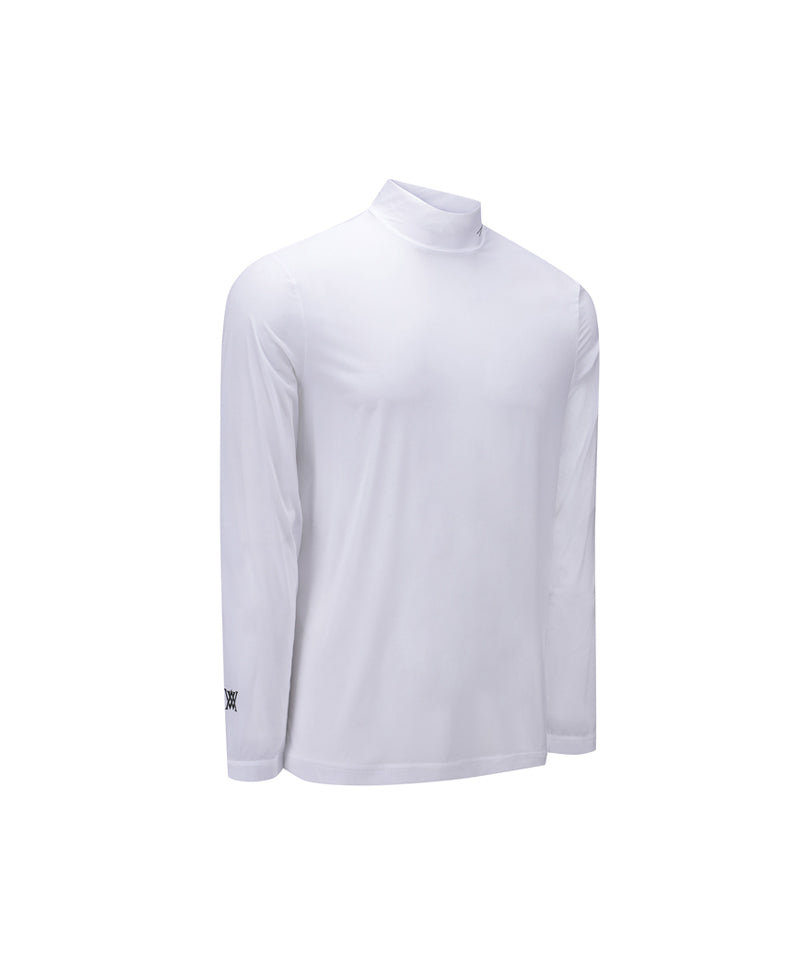 Men's Mock Neck Cooling Baselayer - White