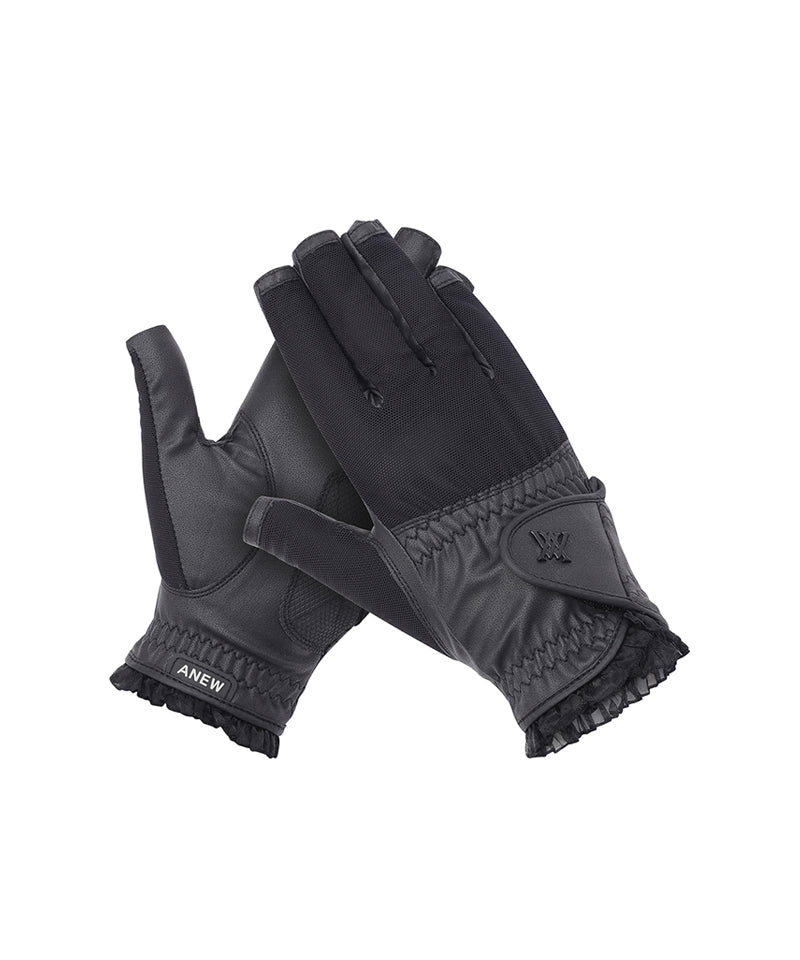 Women's Mesh Lace Glove (PAIR) - Black