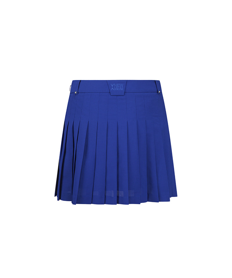 Women's Double Layer Pleats Skirt - Royal Blue