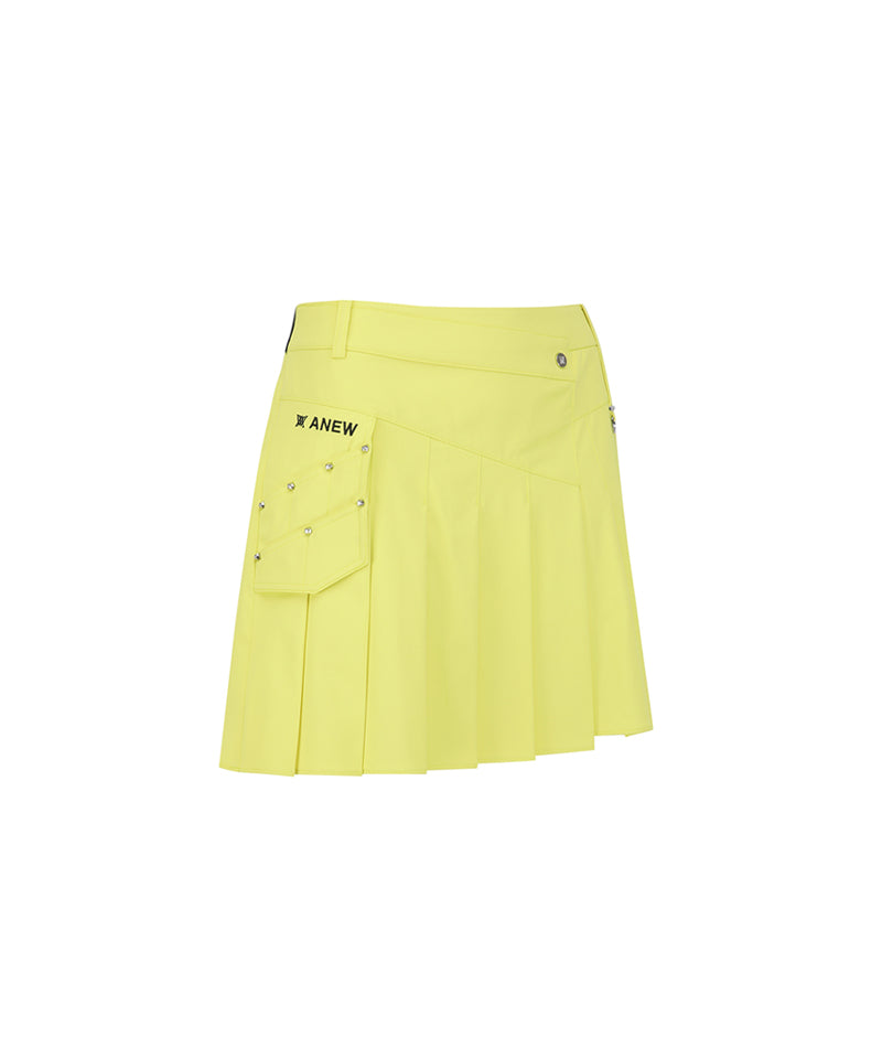 Anew Golf Women's SP All Over Pleated Skirt - Yellow