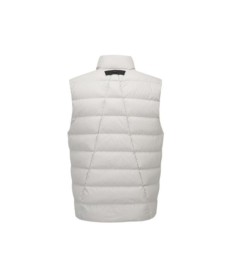 ANEW GOLF Men's Zipper Point Down Vest - Light Beige