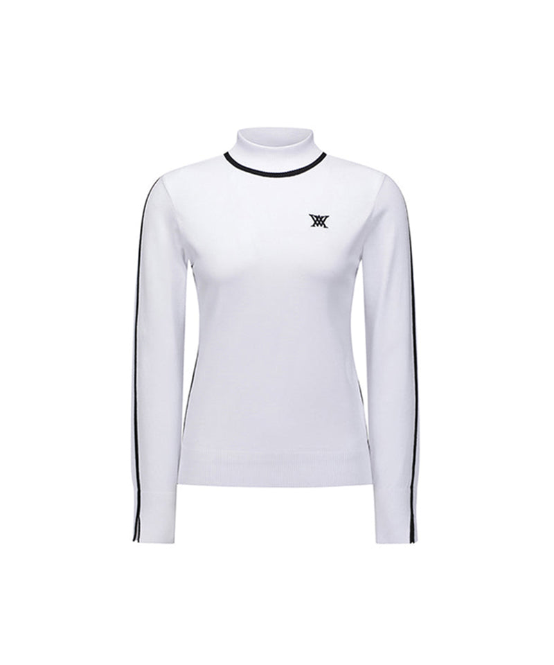 Women's High Neck Sweater - White