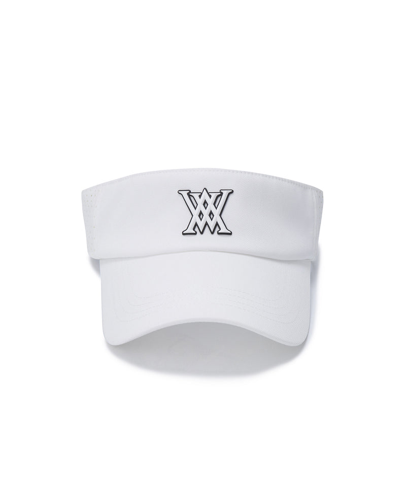 Men's Two Tone Logo Visor - White