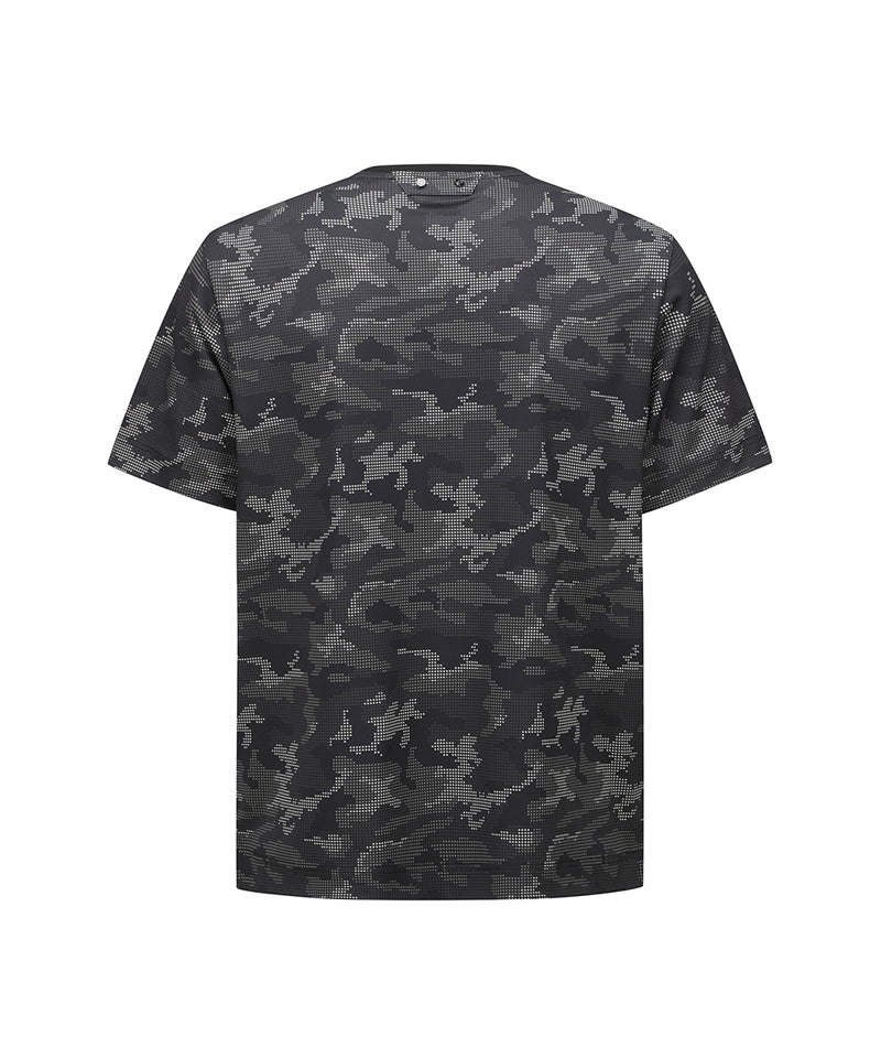 Men New Camouflage Short T-Shirt - Black