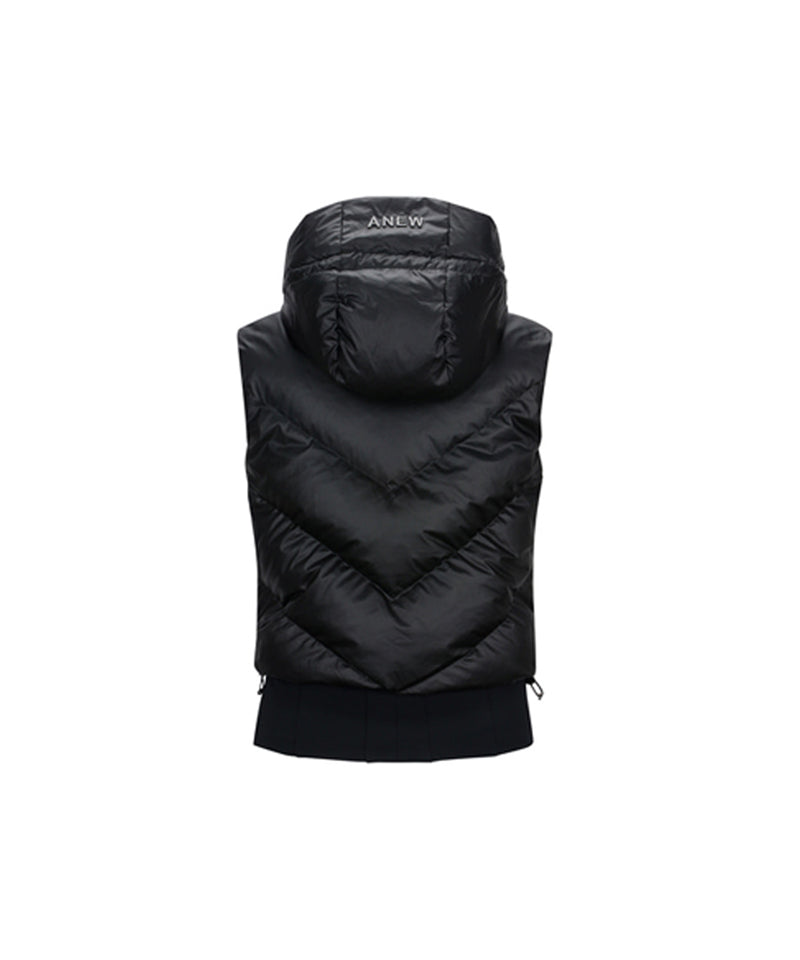 ANEW GOLF Women's Hoody Down Vest - Black