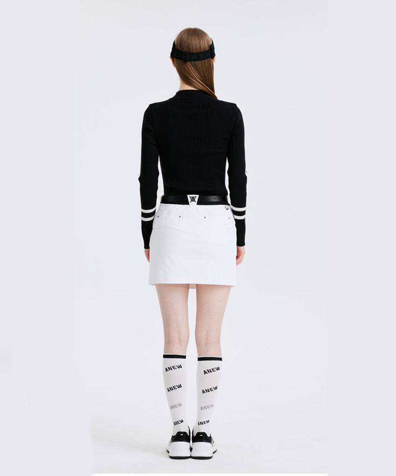 Women's Fleece Incision Point A-Line Skirt - Off-White