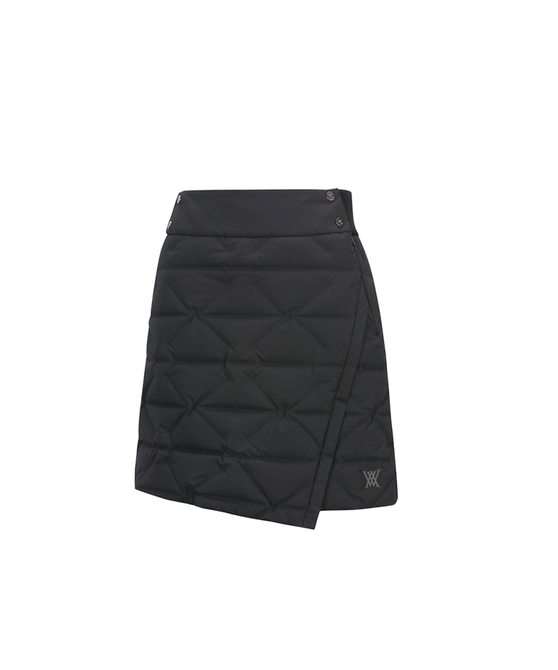 Women's Quilting Point Tube Down Skirt - Charcoal Gray