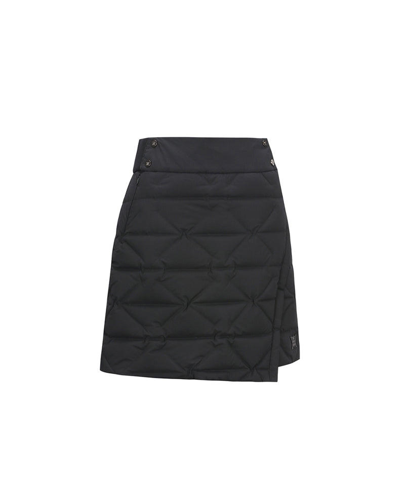 Women's Quilting Point Tube Down Skirt - Charcoal Gray