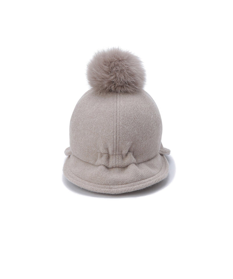 Women's Wool Double Bucket Hat - Beige