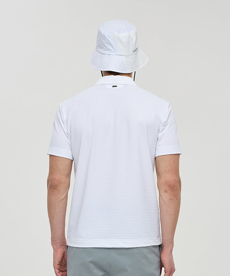 Men's Crack Fabric Short T-Shirt - White